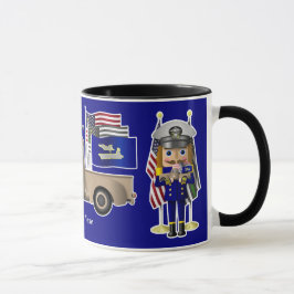 Caneca Marinho Nutcracker com pequeno caminhão militar