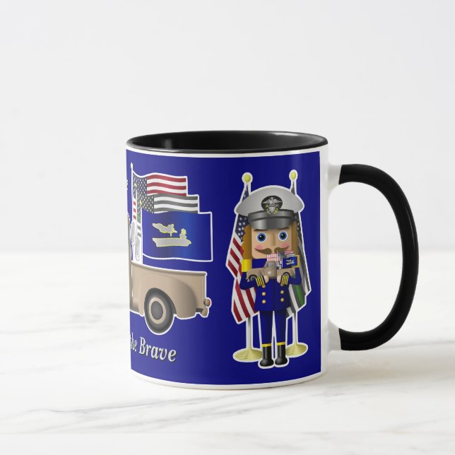 Caneca Marinho Nutcracker com pequeno caminhão militar (Direita)