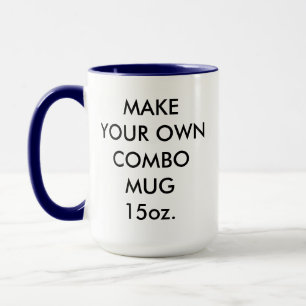 Caneca Marinho personalizado combinação azul mug 15oz