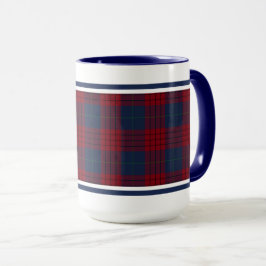 Caneca Marinho Robinson Tartan Xadrez Azul e Vermelha