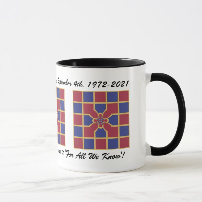 Caneca Marinho Vermelho De Casamento Geométrico Com Nome  (Direita)