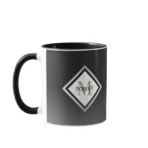 Mármaco de prata preto monograma