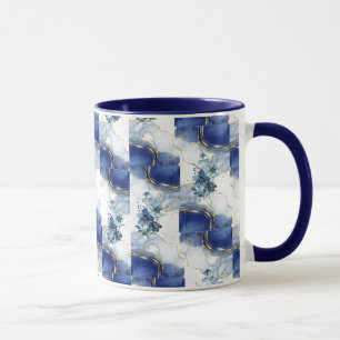 Caneca Mármore Azul Elegante