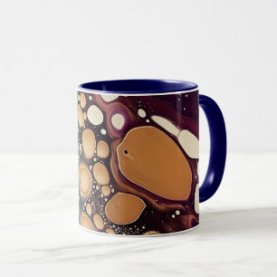 Caneca Mármore de Fluido Celestial em Ouro Meia-Noite