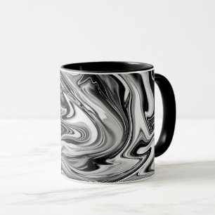 Caneca Mármore elegante 7 - líquido preto e branco