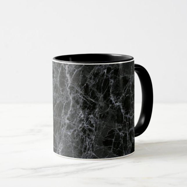 Caneca Mármore preto (Frente Esquerda)