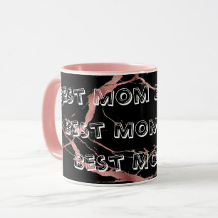 Caneca Mármore Preto, Cor-de-rosa, de luxo, personalizado