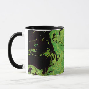 Caneca Mármore verde preto