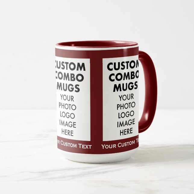Caneca Maroon 4:6 Frame 3 x Photo Text Large Custom Combo (Frente Esquerda)