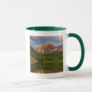 Caneca Maroon Bells Reflete No Calm Maroon Lake 3