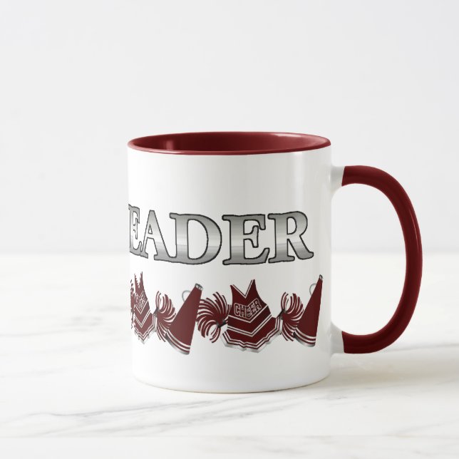 Caneca Maroon, Branco e Cheerleader Prateado (Direita)
