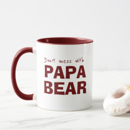Caneca Maroon Papa Urso Pai Mínimo Típica Mug