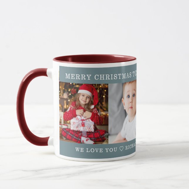 Caneca Maroon Personalizado do Melhor Avô do Xmas (Esquerda)