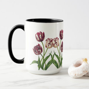 Caneca Maroon Tulips