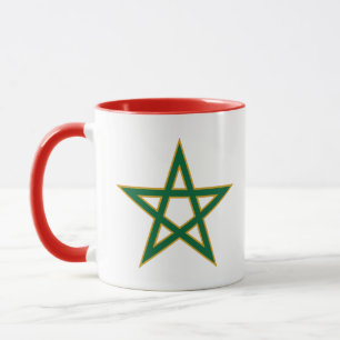 Caneca Marrocos Bandeira Marroquina Amante de Futebol de