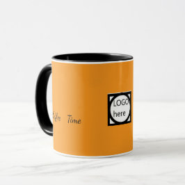 Caneca Marrom Café Promocional com Duas Cores