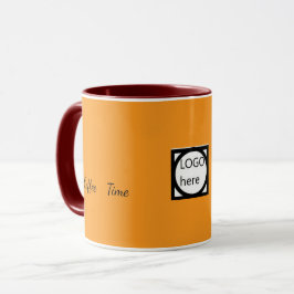 Caneca Marrom Café Promocional de Duas Cores