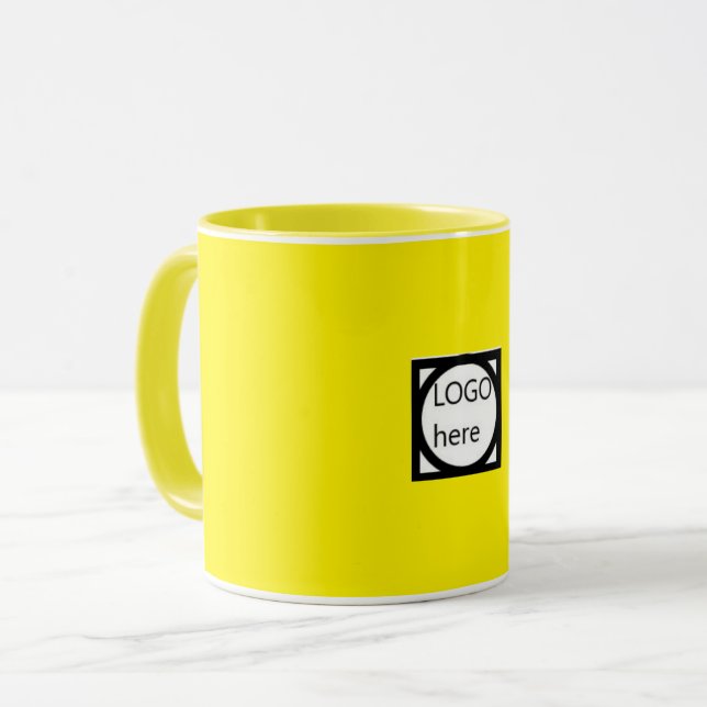 Caneca Marrom Café Promocional de Duas Cores (Frente Esquerda)