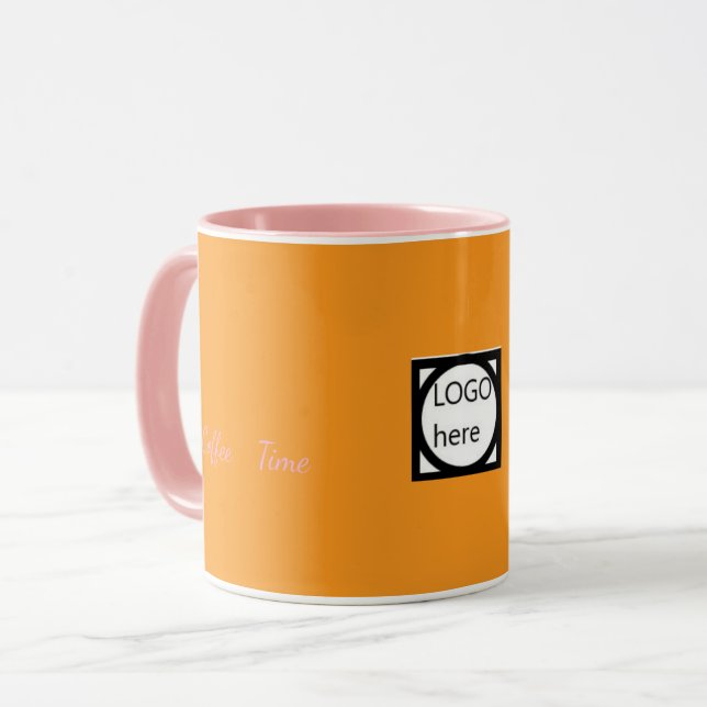 Caneca Marrom Café Promocional Duas Cores (Frente Esquerda)