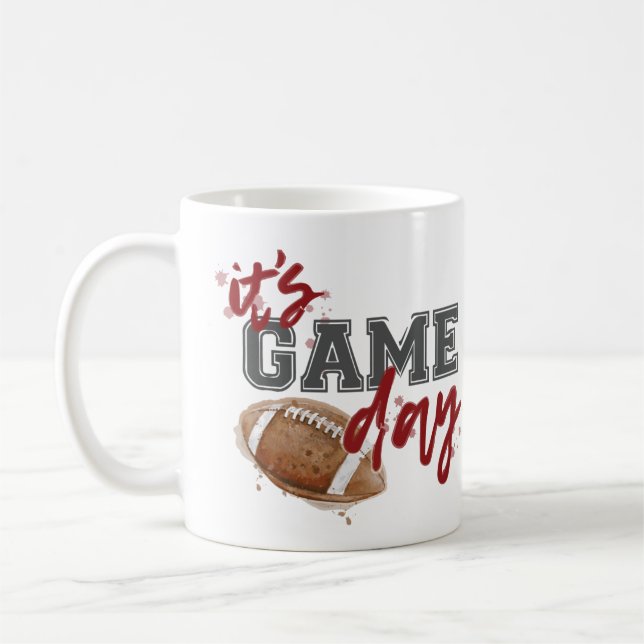 Caneca marrom e cinzenta do dia do jogo (Esquerda)