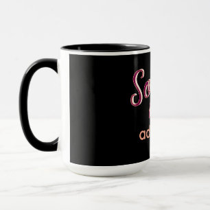 Caneca marron adicione name girl patrão texto preto elega