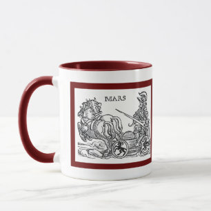 Caneca Mars Ares Deus da Guerra Greco Cartoon de Carruage