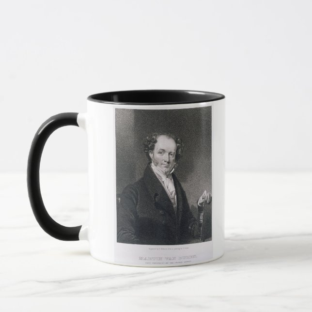 Caneca Martin Van Buren, gravado por E. Wellmore (engravi (Esquerda)