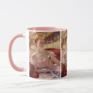 Caneca Mary Cassatt - Mulher com Colar de Pérolas numa Lo