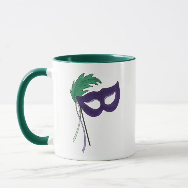 Caneca Máscara de Mascarada do professor de teatro person (Esquerda)