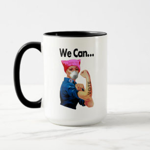 Caneca Máscara Para Cima Podemos Votar Rosie the Riveter