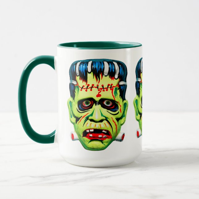 Caneca Máscara verde de monstro (Esquerda)
