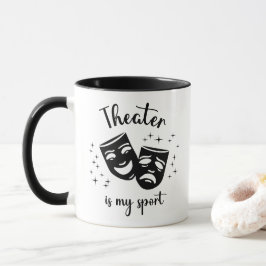Caneca Máscaras e Estrelas: "Teatro é meu esporte"