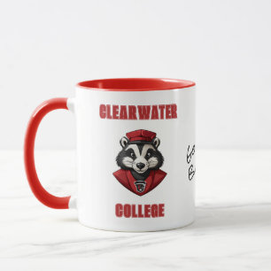 Caneca Mascote de Badger PERSONALIZADO   Red - Equipe da