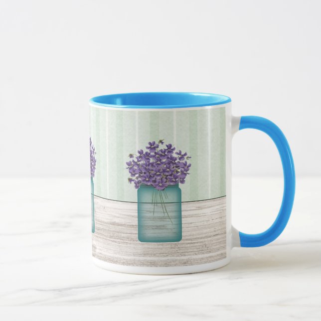 Caneca Mason Jar Of Violets Mug (Direita)