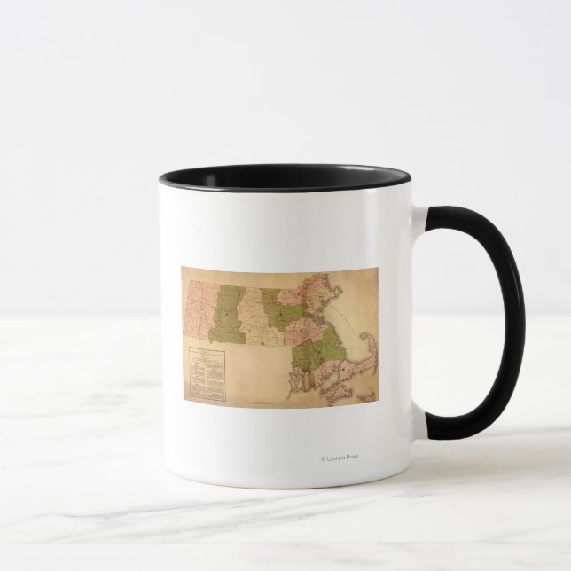 Caneca MassachusettsPanorâmica MapMassachusetts (Direita)