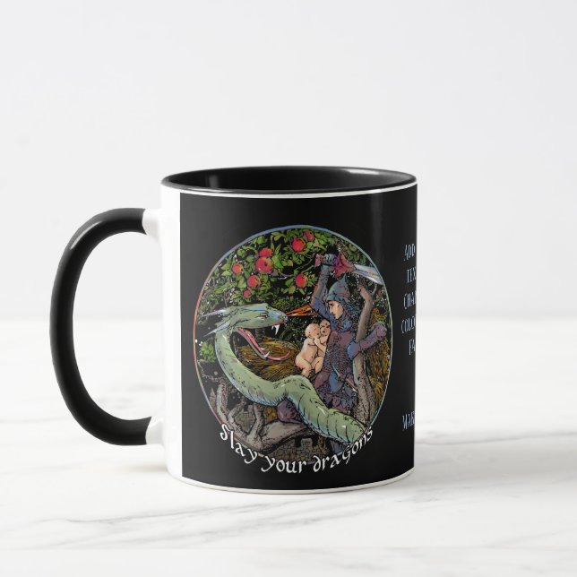 Caneca Massacre seu presente de Dragons.Personalized. (Esquerda)