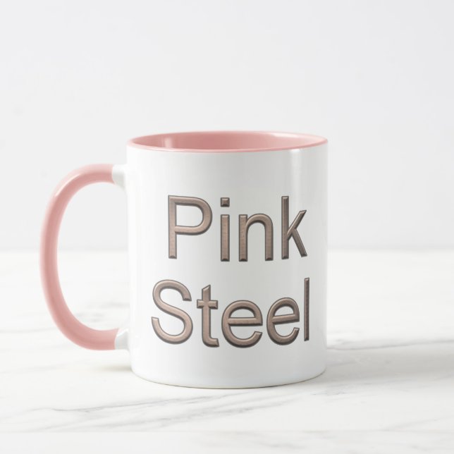 Caneca Mata combinada de aço rosa (Esquerda)