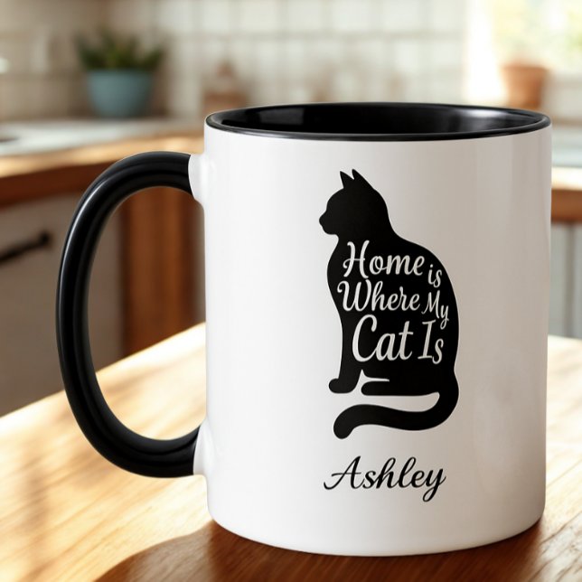 Caneca Mata de gato divertida e de dois lados (Cat lover coffee mug)