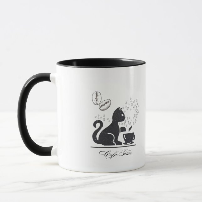 Caneca Mata de Gato Mágico - Gato Preto Místico (Esquerda)