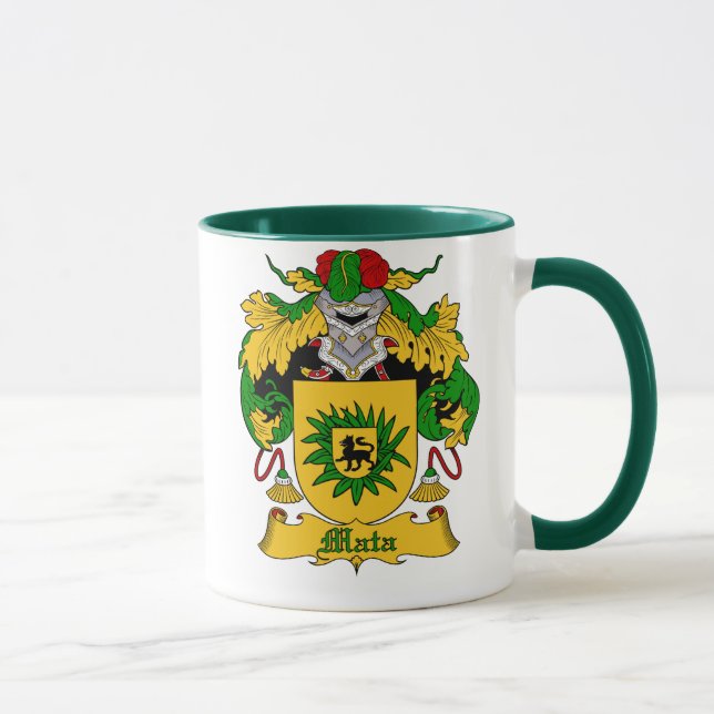 Caneca Mata Espanhol Surname Family Crest Mug (Direita)