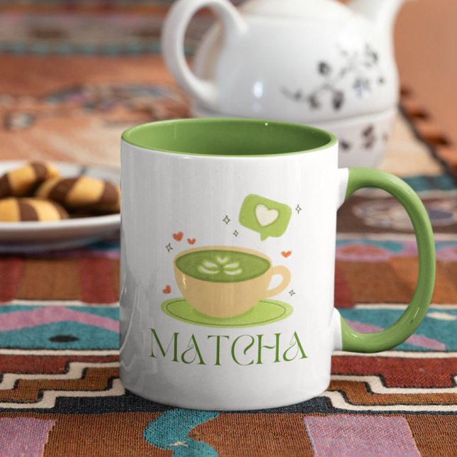 Caneca Matcha Boba Tea (Criador carregado)