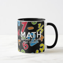 Caneca Matemática. O único sujeito que conta