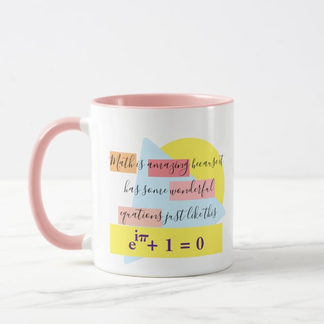 Caneca Math Wonderful Equations - Math Girl - (Esquerda)