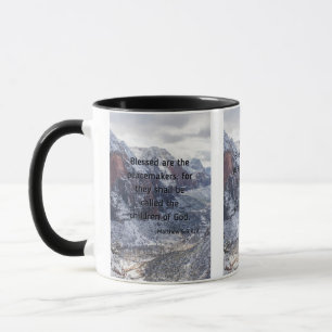 Caneca Mathew 5:9 Bíblia Verso Mug De Dois Toneladas