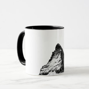 Caneca Matterhorn alpino ínico em preto