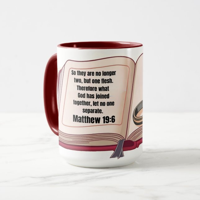Caneca Matthew 19:6 Mug (Frente Esquerda)