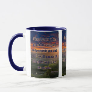 Caneca Matthew 5:11 KJV Bíblia Verso Pic Dois Tons