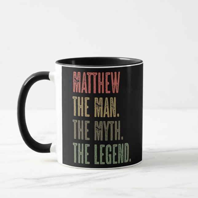 Caneca MATTHEW O Homem o Mito os LegEND ENGRAÇADOS (Esquerda)