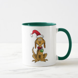 Caneca Max o Cão com Chapéu de Papai Noel