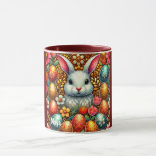 Caneca MAYA ~ Ovos do BUNNY mais leste florescem ~ Mug